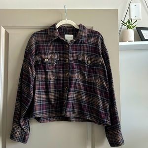 American Eagle Cropped Flannel